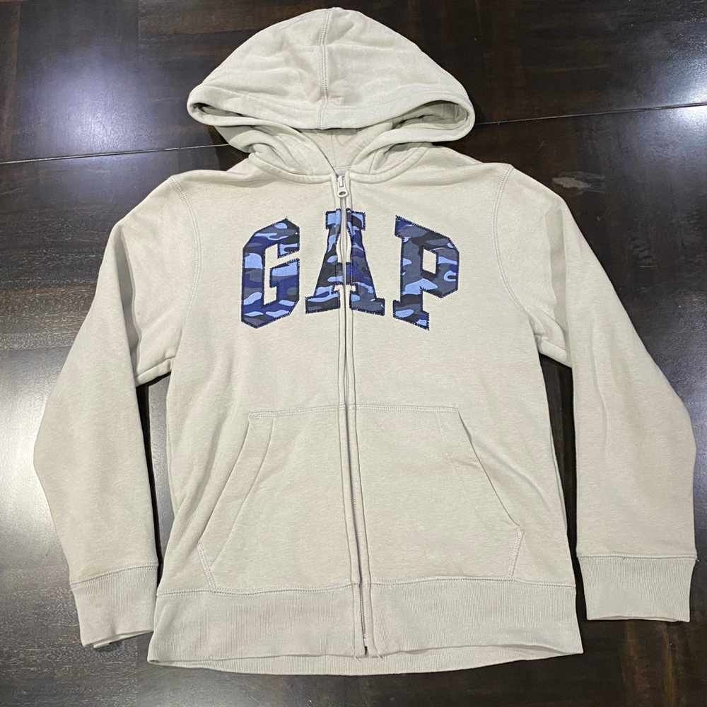 Gap Arch Boys Zipped-Up Muscle Hoodie Size L (10)